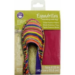 Dritz Espadrilles Outer Fashion Fabric, 16" x 22", Rose #50011